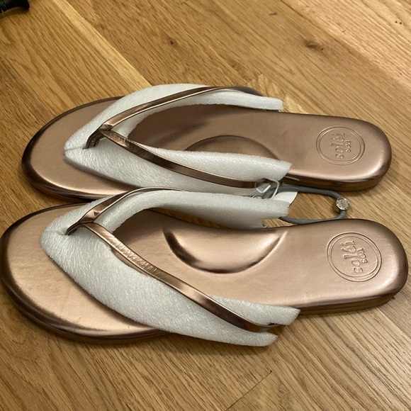 REVOLVE SOLEI SEA women's indie sandal in metallic gold size 11 NWT - Picture 9 of 12